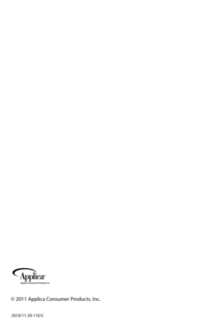 Page 152010/11-30-11E/S
© 2011 Applica Consumer Products, Inc. 