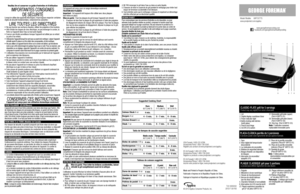 Page 2Veuillez lire et conserver ce guide d’entretien et d’utilisation
IMPORTANTES CONSIGNES  
DE SÉCURITÉLorsqu’on utilise des appareils électriques, il faut toujours respecter certaines règles de sécurité fondamentales, notamment les suivantes :
LIRE TOUTES LES DIRECTIVES•	Ne pas toucher aux surfaces chaudes; utiliser les poignées et les boutons.•	Afin d’éviter les risques de choc électrique, ne pas immerger le cordon, la fiche ou l’appareil dans l’eau ou tout autre liquide.•	Exercer une étroite surveillance...