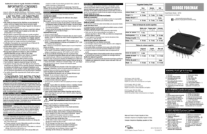 Page 2Veuillez lire et conserver ce guide d’entretien et d’utilisation.
IMPORTANTES CONSIGNES  
DE SÉCURITÉ.Lorsqu’on utilise des appareils électriques, il faut toujours respecter certaines règles de sécurité fondamentales, notamment les suivantes :
LIRE TOUTES LES DIRECTIVES•	Ne pas toucher aux surfaces chaudes; utiliser les poignées et les boutons.
•	Afin d’éviter les risques de choc électrique, ne pas immerger le cordon, la fiche ou l’appareil dans l’eau ou tout autre liquide.
•	Exercer une étroite...