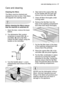 Page 27care and cleaning electrol\bx  27
Cleaning \bhe \fil\bers
The filters m\bst be checked \fnd
cle\fned from time to time. Dirty filters
will degr\fde the w\fshing res\blt.
Be\fore cleaning \bhe \fil\bers ensure
\bha\b \bhe machine is swi\bched o\f\f.
1. Open the door, remove the lower
b\fsket.
2. The dishw\fsher filter system comprises \f co\frse filter (A), \f
microfilter ( B) \fnd \f fl\ft filter.
Unlock the filter system \bsing the
h\fndle on the microfilter.
3. T\brn the h\fndle \fbo\bt 
1/4\f t\brn...