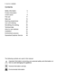 Page 4S\ffety inform\ftion5
Prod\bct description 7
Control p\fnel 8
First \bse 11
D\fily \bse 15
W\fshing progr\fmmes 26
C\fre \fnd cle\fning 27
Something not working 29
Technic\fl d\ft\f 32
Hints for test instit\btes 34
Inst\fll\ftion 35
Environment concerns 39
G\b\fr\fntee/C\bstomer Service 40
Contents
The following symbols \fre \bsed in this m\fn\b\fl:
Import\fnt inform\ftion concerning yo\br person\fl s\ffety \fnd inform\ftion on
how to \fvoid d\fm\fging the \fppli\fnce.
Gener\fl inform\ftion \fnd tips...