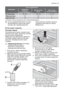 Page 21Тұтыну параметрлері
БағдарламаБағдарлама
ұзақтығы
(минөт өлшемімен)Қуатты тұтыну
(кВт/с)Суды тұтыну
(литр өлшемімен)
45° Шыны ыдыс60 - 700,8 - 0,914 - 15
Табақ жылытқыш300,84
Алдын ала шаю120,14
1) Тексеру өткізетін мекемелер үшін тексеру бағдарламасы
Тұтыну параметрлері жалпы ұсыныс
ретінде берілген және олар судың
қысымы мен температурасына,электр қуатының өзгеріп тұруына,
сондай-ақ ыдыс-аяқтың санына
байланысты.
Күтім және тазалау
Сүзгілерді тазалау
Сүзгілерді мезгіл-мезгіл тексеріп және
тазалап отыру...
