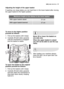 Page 21daily use electrolux  21
Adjusting the height of the upper basket 
If washing very large plates you can load them in the lower basket after moving
the upper basket to the higher position. 
To move to the higher position
proceed as follows:
1. Pull out the basket until it stops. 
2. Carefully lift both sides upwards
until the mechanism is engaged
and the basket is stable. 
To lower the basket to the original
position proceed as follows:
1. Pull out the basket until it stops. 
2. Carefully lift both sides...