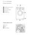 Page 640electroluxproduct description
Product description
Detergent dispenser drawer
Control panel
Door opening handle
Drain pump
Adjustable feet
5
4
3
2
1
Prewash
Wash
Fabric Softener
Detergent dispenser drawer
35.293.040 - EWF 12070 W - SP.qxd  25/9/06  10:45  Página 40
 