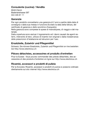 Page 34PQ
`çåëìäÉåíÉ=EÅìÅáå~F=L=sÉåÇáí~
UMQU=wΩêáÅÜ
_~ÇÉåÉêëíê~ëëÉ=RUT
MQQ=QMR=UN=NN
d~ê~åòá~
mÉê=çÖåá=éêçÇçííç=ÅçåÅÉÇá~ãç=ìå~=Ö~ê~åòá~=Çá=O ~ååá=~=é~êíáêÉ=Ç~ää~=Ç~í~=Çá=
ÅçåëÉÖå~=ç=Ç~ää~=ëì~=ãÉëë~=áå=ÑìåòáçåÉ=EÑ~=ëí~íç=ä~=Ç~í~=ÇÉää~=Ñ~ííìê~I=ÇÉä=
ÅÉêíáÑáÅ~íç=Çá=Ö~ê~åòá~=ç=ÇÉääç=ëÅçåíêáåç=ÇÛ~ÅèìáëíçFK
kÉää~=Ö~ê~åòá~=ëçåç=ÅçãéêÉëÉ=äÉ=ëéÉëÉ=Çá=ã~åçÇçéÉê~I=Çá=îá~ÖÖáç=É=ÇÉä=ã~J
íÉêá~äÉK
a~ää~=ÅçéÉêíìê~=ëçåç=ÉëÅäìëá=áä=äçÖçê~ãÉåíç=ÉÇ=á=Ç~ååá=Å~ìë~íá=Ç~=~ÖÉåíá=ÉëJ...