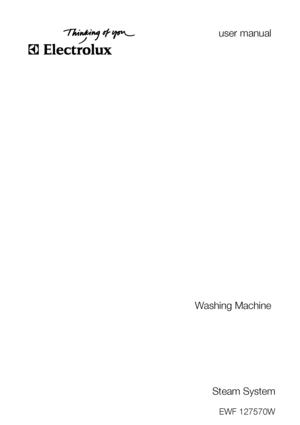 Page 1user manual
Washing Machine
Steam System
EWF 127570W
 