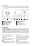 Page 5Control panel
Below is a picture of the control panel. It shows the programme selector dial as well as
the buttons, pilot light and the display. These are presented by relevant numbers on the
following pages.
12456789103
1
Programme selector dial
2TEMPERATURE button
3SPIN reduction button
4PREWASH button
5EXTRA RINSE button
6
DELAY START button
7Display
8START/PAUSE button
9DOOR LOCKED pilot light
10TIME MANAGER buttons
Table of symbols
= Cold Wash
= Rinse Hold
= Door locked
= Child Lock
Programme...