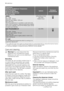 Page 14Programme
Maximum and Minimum Temperature
Cycle Description
Maximum Spin Speed
Maximum Fabrics Load
Type of Laundry
OptionsDetergent
Compartment
JEANS
60° - Cold
Main wash - Rinses
Maximum spin speed: 1000 rpm
Max. load 3 kg
With this programme it is possible to wash items like
pants, shirts or jackets in Jeans and also jersey realized
with hi-tech materials. (The EXTRA RINSE option will be
activated automatically).SPIN REDUCTION
NO SPIN
RINSE HOLD
MINI PROGRAMME 30
30°
Main wash - Rinses
Maximum spin...