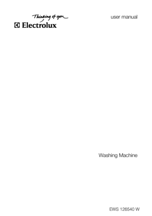 Page 1user manual
Washing Machine
EWS 126540 W
 