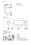 Page 23
2
4
1
1. The control panel
2. Lid button
3. Filter access cover
4. Adjustable levelling feet
The control panel
134
5 2
1. Programme selector
2. Display
3. Pushbuttons and their functions
4. Start/Pause pushbutton
5. Time manager pushbuttons
The symbols
9810
12 34 76 5
1. Temperature2. Spin speed
3. Options
4. Delay start
5. Child safety
6. Door lock
7. Length of cycle or Timer delay countdown
8. Time manager
9. Animated clock (cycle in progress)
10.
Cycle running : 
 Prewash,  Wash, 
Rinse or Steam...