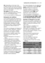 Page 21washing hints and drying hintselectrolux  21
Ink:depending on the type of ink,
moisten the fabric first with acetone (*),
then with acetic acid; treat any residual
marks on white fabrics with bleach and
then rinse thoroughly.
Tar stains:first treat with stain
remover, methylated spirits or benzine,
then rub with detergent paste.
(*) do not use acetone on artificial silk.
Detergents and additives
Good washing results also depend on
the choice of detergent and use of the
correct quantities to avoid waste...