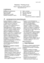 Page 31Electrolux. Thinking of you.
Видете повеќе како размислуваме на
www.electrolux.com
СОДРЖИНА
Безбедносни информации  31
Контролна табла  34
Прва употреба  37
Секојдневна употреба  37
Помошни напомени и совети  40Нега и чистење  41
Што да сторите ако...  42
Технички податоци  43
Монтажа  44
Еколошки прашања  45
Можноста за промени е задржана
 БЕЗБЕДНОСНИ ИНФОРМАЦИИ
За ваша безбедност и за да се
обезбеди правилна употреба, пред да
го наместите и да го користите
апаратот првпат, прочитајте го
упатството за...
