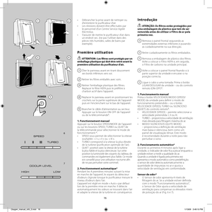 Page 1616
•  Débrancher la prise avant de nettoyer ou 
d’entretenir le purifi cateur d’air
•  Les révisions doivent être eff ectuées par 
le personnel d’un Centre Service Agréé 
Electrolux.
•  S’assurer de mettre le purifi cateur d’air dans 
un endroit sec. (ne pas l’utiliser dans des 
pièces très humides, salles de bains par 
exemple).
Première utilisation
  ATTENTION : Les fi  ltres sont protégés par un 
emballage plastique qui doit être retiré avant la 
première utilisation du purifi cateur d’air.
1  Ôter le...