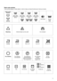 Page 99
Wash code symbols
These symbols appear on fabric labels, in order to help you choose the best way to treat your laundry.
Wash action
Normal
DelicateMax. wash
temperature
95°CMax. wash
temperature
60°CMax. wash
temperature
40°CMax. wash
temperature
30°C
Hand wash Do not
wash
at all
BleachingChlorine bleach can be used Do not bleach
IroningHot iron Warm iron Cool iron Do not iron
Dry cleaningDry cleaning
in all solventsDry cleaning in
perchlorethylene,
petrol, pure alcohol,
R 111 & R 113Dry cleaning
in...