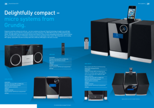 Page 20Micro systems | 39
38 | Sound & Vision 2011
Apple products are not included in deliver y.
UMS 4910 DEC
65 W PMPO
CD player also plays MP3 and WMA CDs
RDS tuner with 40 station presets
75 Ohm antenna connection
USB port
SD/MMC card slot
Digital equalizer with ﬁ  ve pre-programmed 
settings
UMS 4950 iP
Micro system with iPhone and iPod docking 
station with charging function
65 W PMPO
USB/SD recording: MP3 recording from an 
audio CD, including ripping, copying MP3 CDs 
and recording radio onto a USB...