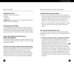 Page 4589
WICHTIGE ERSTE EINSTELLUNGEN1. Prüfen, ob das Radio entsperrt ist. Dazu muss der Schalter LOCK 
(24) auf der rechten Seite des Radios durch Herunterdrücken in die
Stellung AUS gebracht werden. Dieser Schalter dient dem Sperrendes Radios auf Reisen oder wenn es nicht verwendet wird.
(Beachten Sie, dass der Wecker dadurch nicht deaktiviert wird).
2. Prüfen, ob sich der Schalter zur Antennenverstärkung (17) auf der 
linken Seite des Radios in der Stellung H (hohe Verstärkung)befindet.
EIN UND AUSSCHALTEN...