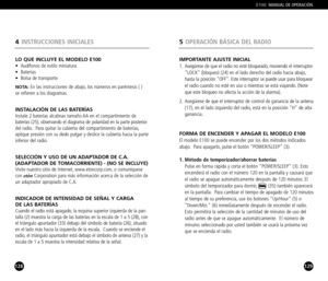 Page 65129
IMPORTANTE AJUSTE INICIAL1. Asegúrese de que el radio no esté bloqueado, moviendo el interruptor 
LOCK (bloqueo) (24) en el lado derecho del radio hacia abajo,
hasta la posición OFF. Este interruptor se puede usar para bloquear
el radio cuando no esté en uso o mientras se está viajando. (Noteque este bloqueo no afecta la acción de la alarma).
2. Asegúrese de que el interruptor de control de ganancia de la antena
(17), en el lado izquierdo del radio, está en la posición H de altaganancia.
FORMA DE...