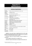 Page 43  40
Appendix B:  
Specifications6 
 
Hardware Specification 
Physical 
dimensions  274mm x 47mm x 33.8 mm (10.79” x 1.85” x 1.33”) 
Weight  0.33Kgs (0.73 Lbs) 
Operating 
Temperature 
10°
 C to 40 ° C (50 ° F to 104°  F) 
Scan Area  Maximum 216 mm x 356 mm (8.5” x 14”) 
Minimum 47mm x 30 mm 
Scan Method  Single -Pass 
Scan Modes Color: Input 48-it; Output 24/48-bit 
Grayscale: Input 16-bit; Output 8/16-bit 
Black & White: 1-bit 
Resolution  Optical  600 dpi (1200dpi software interpolated) 
Scanning...