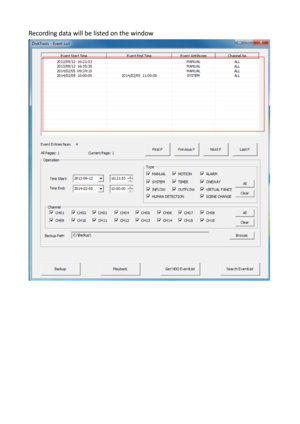 Page 8Recording data  will  be  listed  on  the  window  
  