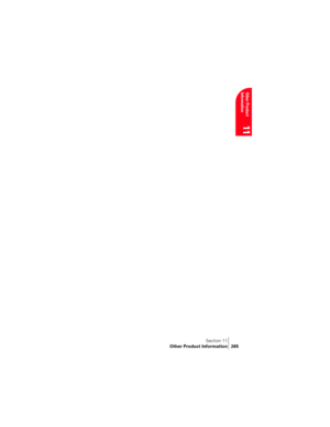 Page 273Section 11
Other Product Information 265
Other Product 
Information
11 