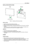 Page 9
User’s Manual  
INSTALLATION INSTRUCTIONS 
 
Install   Remove 
 
      
 
Figure.1. Installing and Removing the Base 
 
INSTALLATION: 
 
1. Align the monitor with the opening in the base. 
2. Note that the longer section of the base points forward. 
3. Snap the monitor into its base. A clear click sound will affirm that the base is connected 
correctly. 
4. Verify that the monitor is securely attached to the base by looking at the bottom of the 
base and making sure that the clips are fully engaged in...