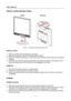 Page 8
User’s Manual 
 
INSTALLATION INSTRUCTIONS 
 
Install   Remove 
 
Figure.1. Installing and Removing the Base 
 
INSTALLATION: 
 
1. Align the monitor with the opening in the base. 
2. Note that the longer section of the base points forward. 
3. Snap the monitor into its base. A clear click sound will affirm that the base is connected 
correctly. 
4. Verify that the monitor is securely attached to the base by looking at the bottom of the 
base and making sure that the clips are fully engaged in the base....