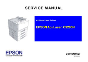Page 1SERVICE MANUAL
A3 Color Laser PrinterEPSON AcuLaser  C9200N
SEPG08001
Confidential 