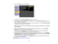 Page 7373
4. Select the
Othersmenu and press Enter.
5. If available, select the Priority Gatewaysetting for your network.
6. If your network environment uses an AMX controller, turn on the AMX Device Discoverysetting to
allow the projector to be detected.
7. If your network environment uses a Crestron RoomView controller, turn on the Crestron RoomView
setting to allow the projector to be detected.
Note: Enabling Crestron RoomView disables the Epson Message Broadcast feature in the EasyMP
Monitor software.
8. If...