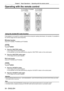 Page 54Chapter 3 Basic Operations — Operating with the remote control
54 - ENGLISH
Operating with the remote control
For PT-EZ590, PT-EW650  
and PT-EX620 For PT-EW550  
and PT-EX520
Using the shutter/AV mute function
If the projector is not used for a certain period of time during the meeting intermission, for example, it is possible to 
turn off the image and the audio temporarily.
 
r Shutter function
(Only for PT -EZ590, PT-EW650 and PT -EX620)
 button
1) Press the  button.
 
f The image and the audio...