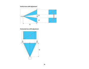 Page 26

26
Vertical
lensshift adjustment
 Horizontal
lensshift adjustment   