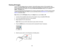 Page 56

56
Viewing
3DImages
 You
canview 3Dimages usingyourprojector. Viewing3Dimages requires a3D-compatible video
 device,
acompatible HDMIcable, andapair ofEpson RF3Dglasses (notincluded withyour projector).
 You
canalso convert 2Dimages to3D using the2D-to-3D Conversion settinginyour projectors
 Signal
>3D Setup menu.
 You
canpurchase EpsonRF3Dglasses fromanEpson authorized reseller.Tofind thenearest reseller,
 call
800-GO-EPSON (800-463-7766).Oryou canpurchase onlineatepsonstore.com (U.S.sales) or...