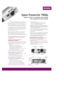 Page 1With 4000 ANSI lumens and convenient network monitoring and
control, the Epson PowerLite 7900p provides remarkable power and
performance. XGA resolution, a 700:1 contrast ratio, and Epson LCDs
work with its incredible brightness to ensure superior image quality,
while EasyManagement
™technology facilitates easy remote operation.
For added flexibility, this whisper-quiet (36db/33db) projector includes
five computer/video connections, plus three lens options. Its expansive
feature set also includes +/- 40˚...