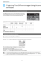 Page 66Useful Functions
65
Projecting Two Different Images Using Picture
in Picture
Types of Screen that can be Displayed Simultaneously
Two different image sources can be projected, one in the main
screen (large screen) and the other in the sub screen (small screen).
You can view the sub screen while viewing the main screen.
Combinations of input sources for Picture in Picture projection
HDMI1 HDMI2 WirelessHD*PC LAN
HDMI1
---
HDMI2---
WirelessHD*---
PC-- - --
LAN-- - --
*EH-TW9300W/EH-TW8300W only.
Projecting...