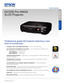 Page 1Specification Sheet | Page 1 of 4
EX7230 Pro WXGA 
3LCD Projector
Professional-grade HD projector featuring a new 
level of connectivity.
1
3x Brighter Colors1, and reliable performance — 3LCD, 3-chip technology 
One measurement of brightness is not enough — look for both high color brightness and 
high white brightness. The EX7230 Pro has: 
 Color Brightness — 3000 lumens2 
 White Brightness — 3000 lumens2
Professional-grade projector — present like a pro with widescreen HD, WXGA resolution and...