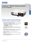 Page 1Specification Sheet | Page 1 of 4
PowerLite
®
 1985WU Wireless WUXGA 
3LCD Projector
Wirelessly stream Full HD content from  
your PC, laptop, smartphone or tablet.
3x Brighter Colors1, and reliable performance — 3LCD, 3-chip technology 
One measurement of brightness is not enough — look for both high color 
brightness and high white brightness. The PowerLite 1985WU has: 
  Color Brightness — 4800 lumens
2 
  White Brightness — 4800 lumens2 
Brilliant widescreen images up to 300" — native WUXGA (1920...