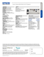 Page 2Pro je c to rs
Home Cinema
Specification Sheet | Page 2 of 2
Specifications and terms are subject to change without notice. EPSON and Instant Off are registered trademarks, EPSON Exceed 
Your Vision is a registered logomark and Better Products for a Better Future is a trademark of Seiko Epson Corporation. PrivateLine is 
a registered trademark, Duet is a trademark and Epson Connection and Extra Care are service marks of Epson America, Inc. Mac is a 
trademark of Apple Inc., registered in the U.S. and...