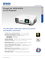 Page 1SPECIFICATION SHEET
Specification Sheet | Page 1 of 2BUILT TO PERFORM™
Projecto rs
Budget-friendly
3x Brighter Colors1, and reliable performance — 3LCD, 3-chip technology 
One measurement of brightness is not enough — look for both high color 
brightness and high white brightness. The PowerLite W29 has:  
 Color Brightness — 3000 lumens2  
 White Brightness — 3000 lumens2
Impressive image quality — native WXGA (1280 x 800) resolution and 16:10 format 
Long-lasting, low-cost lamps — up to 10,000 hours in...