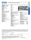 Page 2BUILT TO PERFORM™
Projecto rs
Networked Classroom
PowerLite® 98H XGA 3LCD Projector
Specification Sheet | Page 2 of 2 
Interfaces 
USB-A x 1USB-B x 1
LAN x 1
HDMI x 1
HDMI/MHL
® x 1
Computer/Component x 2
Video x 1
S-video x 1
RS-232c x 1
Mic: Stereo Mini-jack 1 
Monitor Out x 1
Audio 1 & 2
Audio L & R
Audio Out x 1
Wireless LAN port: 802.11 b/g/n (optional – module sold separately)
Specifications and terms are subject to change without notice. EPSON, EasyMP and PowerLite are registered trademarks,...