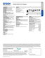 Page 2Pro je c to rs
Business
EX3240 SVGA 3LCD Projector
Specification Sheet | Page 2 of 2
Epson America, Inc. 3840 Kilroy Airport Way, Long Beach, CA 90806Epson Canada Limited 185 Renfrew Drive, Markham, Ontario L3R 6G3www.epson.com www.epson.ca
Specifications
Projection System 3LCD, 3-chip technologyProjection Method Front/rear/ceiling mountDriving Method Poly-silicon TFT Active MatrixPixel Number 480,000 dots (800 x 600) x 3Color Brightness3 Color Light Output: 3200 lumensWhite Brightness3 White Light...