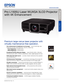 Page 1Pro je c to rs
Large Venue
SPECIFICATION SHEET
Speci cation Sheet | Page 1 of 2
Pro L1505U Laser WUXGA 3LCD Projector 
with 4K Enhancement
Premium large-venue laser projector with 
virtually maintenance-free operation.
One measurement of brightness is not enough — look for both high color 
brightness and high white brightness. The Pro L1505U has:
  Color Brightness: 12,000 lumens
1
 White Brightness: 12,000 lumens1
Exceptional Full HD widescreen display — native WUXGA (1920 x 1200) with 
4K Enhancement2...