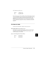 Page 165D
Customer Support Information      D-7
R4C4590
Rev. C
A5 size CUSTOMER.FM
10/30/00 Pass 1
R
Proof Sign-off:
Takahashi, Kono _______
Takahashi _______
Hoadley _______
The Helpdesk numbers are:
We encourage you to have all the relevant information on hand 
when you ring. The more information you prepare, the faster we 
can help solve the problem. This information includes your 
EPSON product documentation, type of computer, operating 
system, application programs, and any information you feel is...