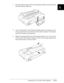 Page 177A
Enhancing Your Printer With Options      A-15
7. Place the shaft and paper roll on the roll paper holder so the paper feeds 
from the bottom of the roll. 
8. Turn on the printer. Then bring the leading edge of the paper up over 
the rear push tractor and insert it until it meets resistance. The printer 
loads the roll paper automatically.
9. Replace the paper guide and close the paper guide cover. You are now 
ready to print. The printed roll paper is fed over the paper guide to the 
back of the...