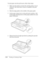 Page 692-24      Printing on Continuous Paper
To load paper onto the pull tractor, follow these steps:
1. Make sure the printer is turned off, and the printer cover is 
removed. Also check that a tractor is installed in the pull 
position.
2. Slide the edge guides to the middle of the paper guide.
3. Set the paper release lever to the pull tractor position. Also 
set the paper thickness lever to the proper position for your 
paper’s thickness.
4. Release the left and right sprockets by pulling the sprocket...