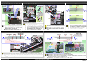 Page 28L200/L201/L100/L101Revision ADisassembly/Assembly Details of Disassembling/Reassembling by Parts/Unit28
ConfidentialTube Valve Holder Rear / Tube Valve Holder Front
„When installing the Tube Valve Holder Front, align the blue 
lines (the red lines for L100/L101) of the ink tubes in the same 
direction as shown in the figure above, and route them through 
the grooves of the Tube Valve Holder Front.
„Tighten the screws in the order indicated in the figure above.
1
C.B.P-TITE SCREW 3x6 (5.0 ~ 6.0 kgf·cm)
2...