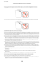 Page 123❏Do not remove the transparent seal from the ink supply area; otherwise the ink supply unit may become
unusable.
❏Do not touch the sections shown in the illustration. Doing so may prevent normal operation and printing.
❏Install all ink supply units; otherwise you cannot print.
❏Do not turn off the printer during ink charging. If the ink charging is incomplete, you may not be able to print.
❏Do not leave the printer with the ink supply units removed; otherwise, ink remaining in the print head nozzles
may...