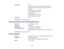 Page 266

Color
depth
 Color:

48
bits perpixel internal (16bits perpixel percolor internal)
 24
bits perpixel external (8bits perpixel percolor external)
 Grayscale:

16
bits perpixel percolor internal
 8
bits perpixel percolor external
 Black
andwhite:
 16
bits perpixel percolor internal
 1
bit per pixel percolor external
 Light
source
 LED

Parent
topic:Technical Specifications
 Automatic
DocumentFeeder(ADF)Specifications
 Paper
size
 US
letter, legal,orA4 size
 Paper
type
 Plain
paper
 Paper
weight
 17
lb(64...