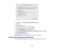 Page 236

6.
Select Onasthe Permit temporary blackprinting setting.
 7.
Click OK.
 8.
Close theutility window.
 9.
Load plainpaper oran envelope inyour product.
 10.
Access theprint settings inyour printapplication.
 11.
Select PrintSettings fromthepop-up menu.
 12.
Select PlainPaper/Bright WhitePaper orEnvelope asthe paper typesetting.
 13.
Select theGrayscale option.
 14.
Click Print toprint your document.
 Parent
topic:Printing WithBlack Inkand Expended ColorCartridges
 Conserving
LowBlack Inkwith Windows...