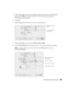 Page 33Printing From Start to Finish33
4. Select the direction you want your image or document to print as the Orientation 
setting. Select  for vertical orientation, for horizontal facing right, or 
for horizontal facing left.
5. Click 
OK.
6. Select 
Print from the File menu. You see a screen like this:
7. Open the 
Printer menu and select Stylus Photo R1800.
8. Select 
Print Settings from the pop-up menu. You see your basic print settings. 
Note: In certain programs you may need to select Advanced before you...