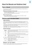 Page 2About the Manuals and Notations Used
Types of Manual
The documentation for your EPSON projector is divided into the following two manuals. Refer to the 
manuals in the order given below.
Safety Instructions/Support and Service Guide
This manual contains information on using the projector safely, and also includes a guide for warranty 
service, and a troubleshooting check sheet.
Be sure to read this manual thoroughly before using the projector.
User’s Guide (this manual)
This Users Guide contains...