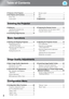 Page 42
Table of Contents
■Features of the Projector ............................. 4
■Part Names and Functions .......................... 6
Front / Top ........................................................... 6
Control panel ........................................................ 6Remote control .................................................... 7
Rear...................................................................... 8
Base ..................................................................... 8...